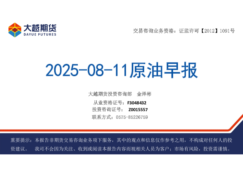 原油早报