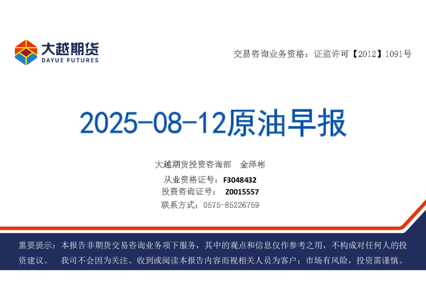 原油早报