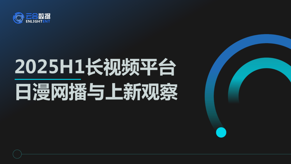 2025H1长视频平台日漫网播与上新观察