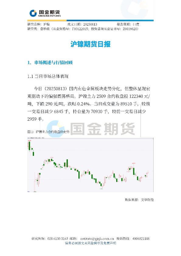 观投研之沪镍日报