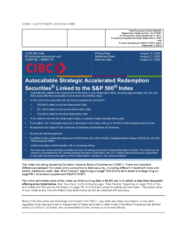 加拿大帝国商业银行美股招股说明书(2025-08-18版)