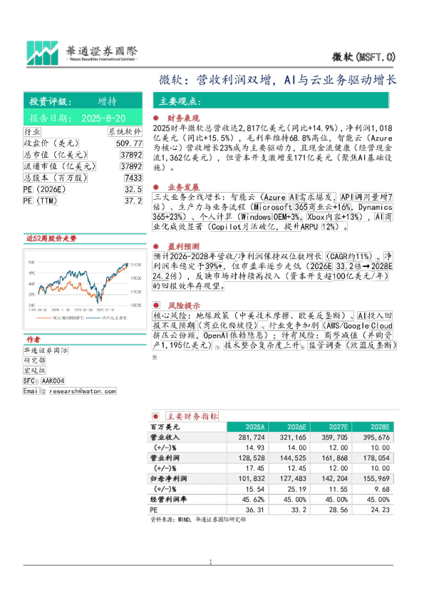 微软：营收利润双增，AI与云业务驱动增长