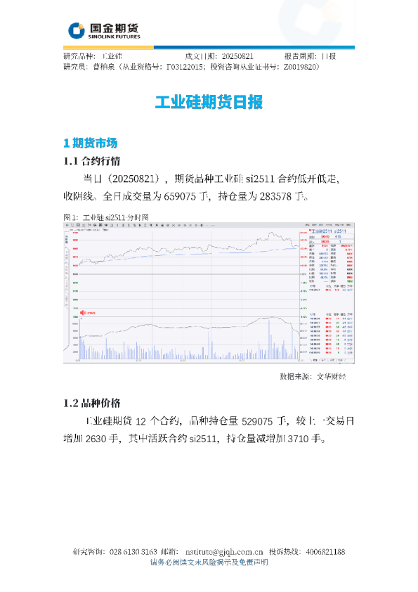 工业硅期货日报