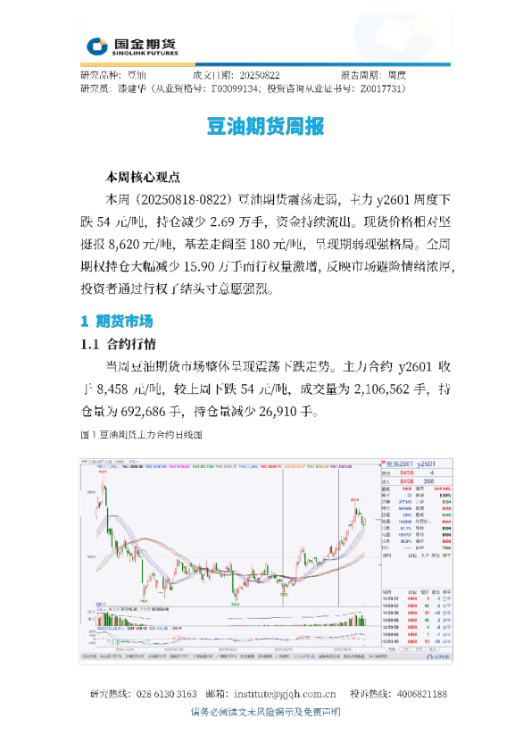 豆油期货周报
