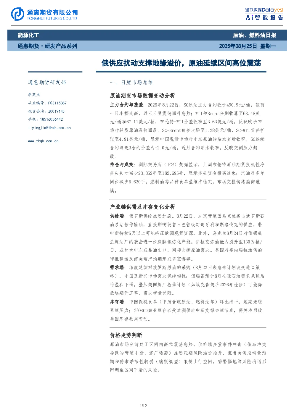报告封面