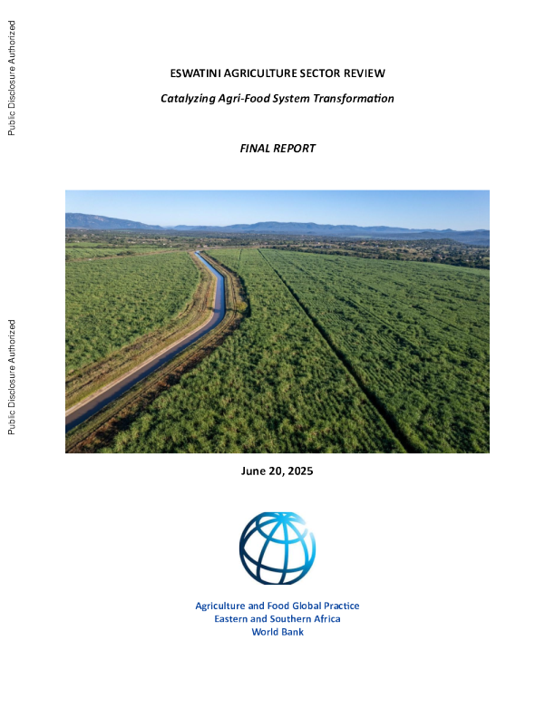 斯威士兰农业部门回顾：催化农业食品系统转型