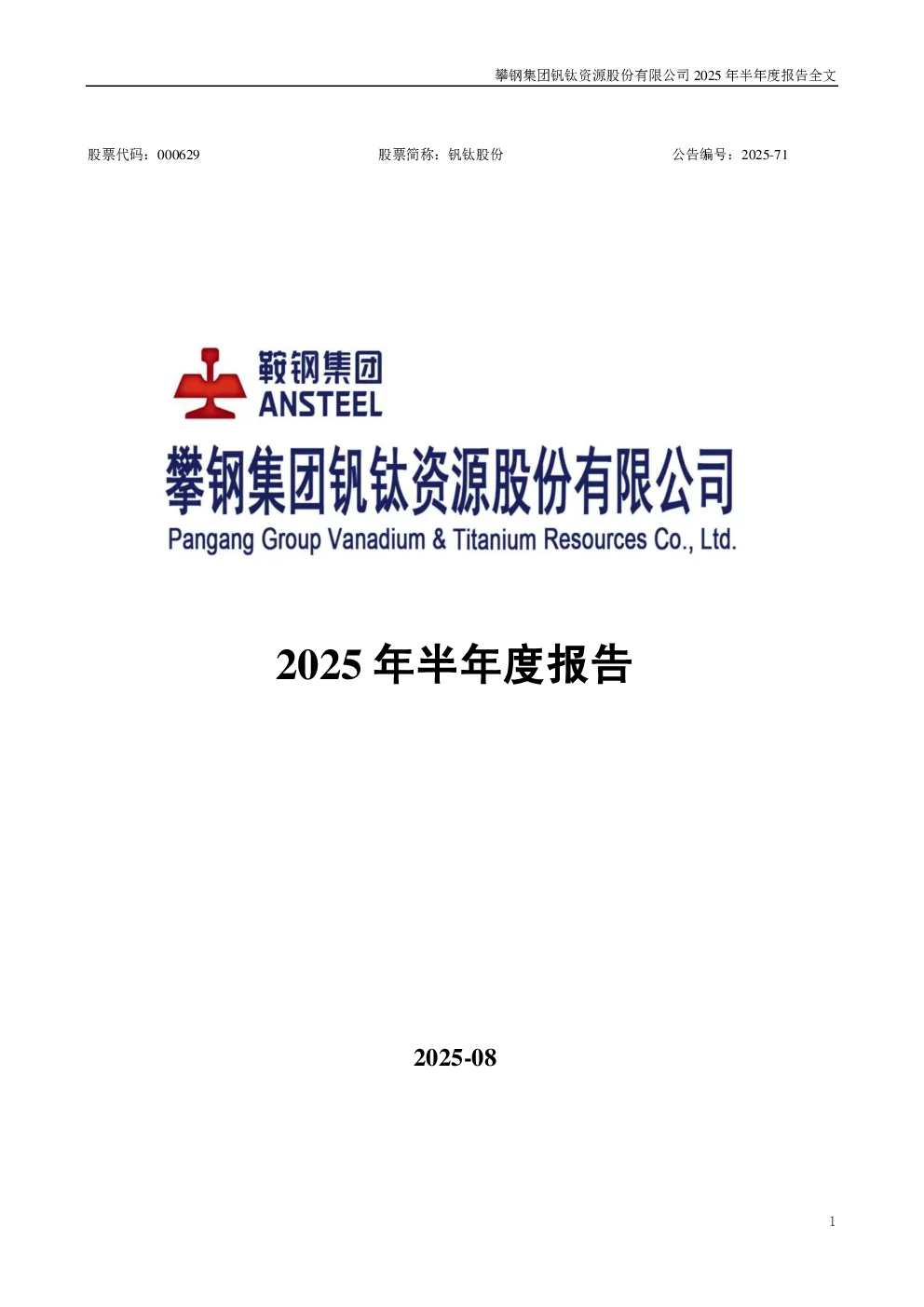 报告封面