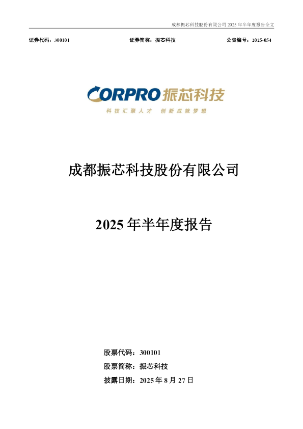 振芯科技：2025年半年度报告