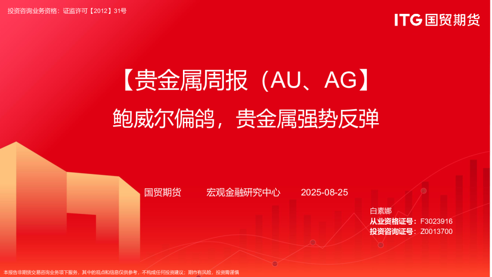 贵金属周报：鲍威尔偏鸽，贵金属强势反弹