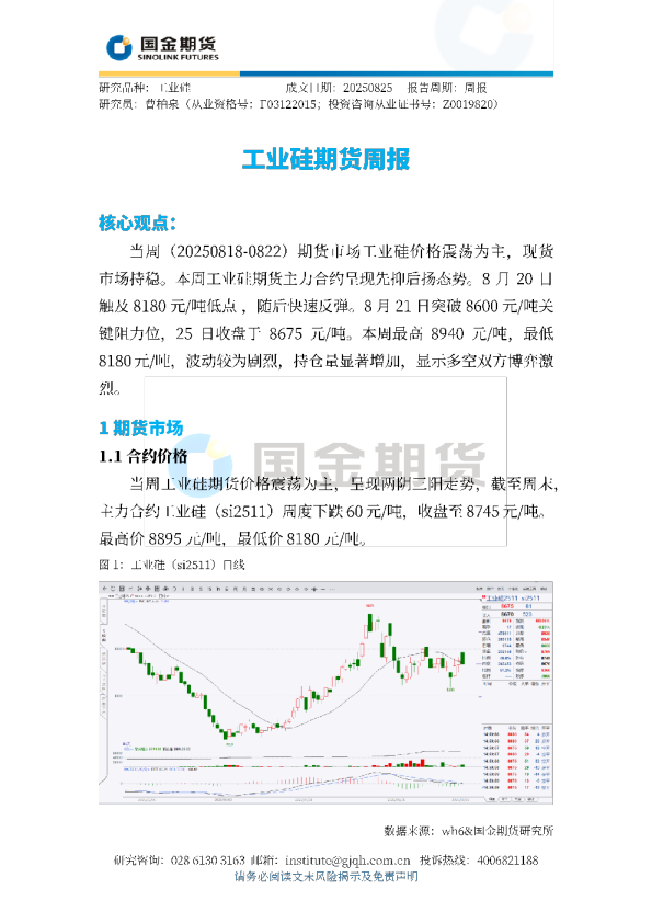 工业硅期货周报