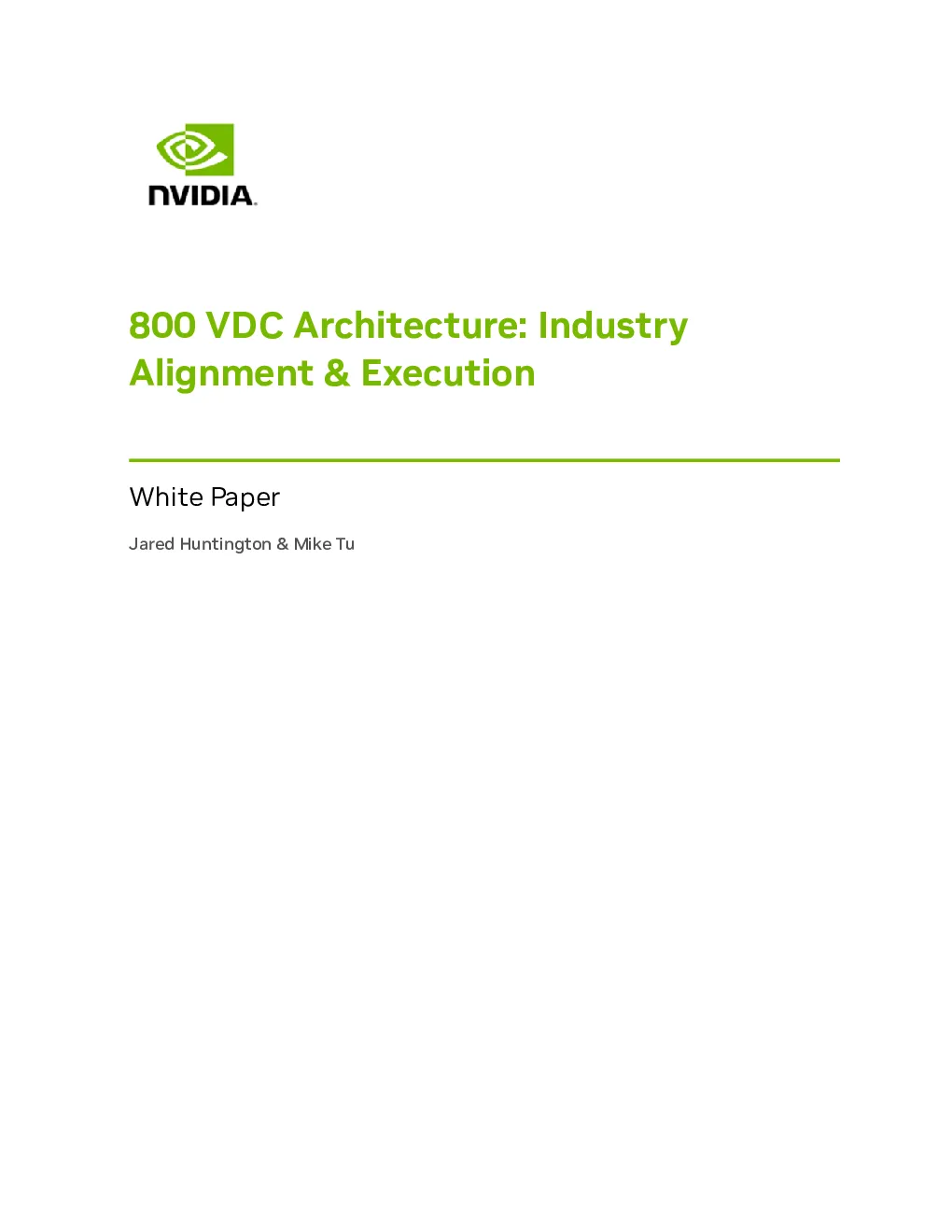 800V DC 架构：行业对齐与执行