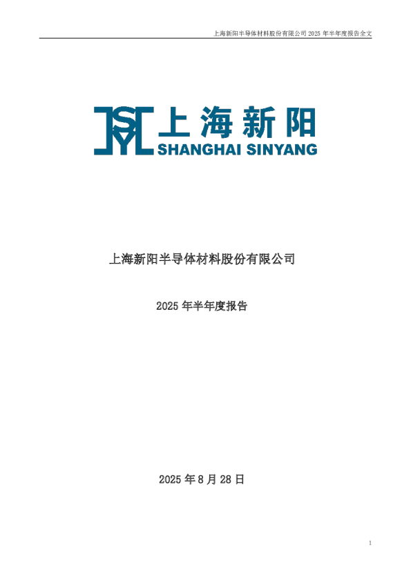上海新阳：2025年半年度报告
