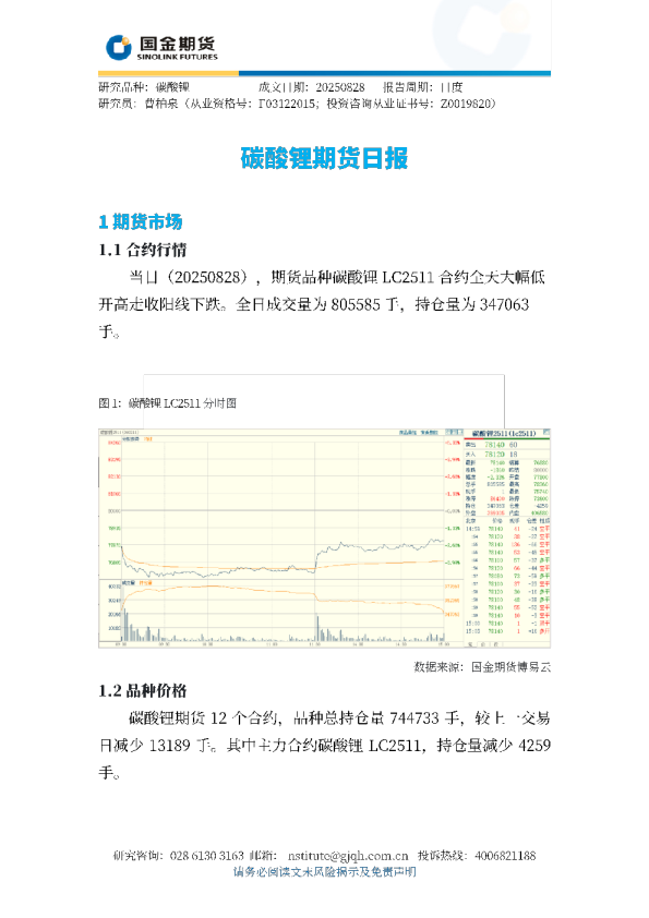 碳酸锂期货日报