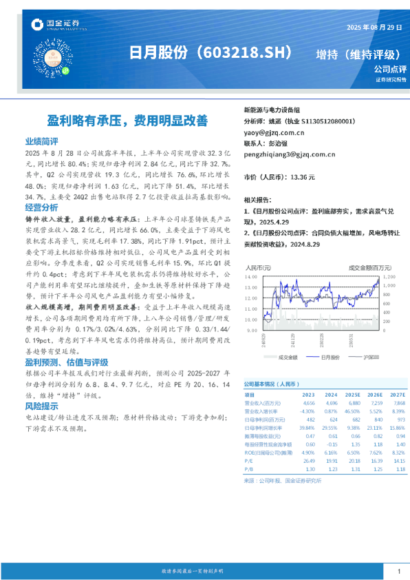 盈利略有承压，费用明显改善
