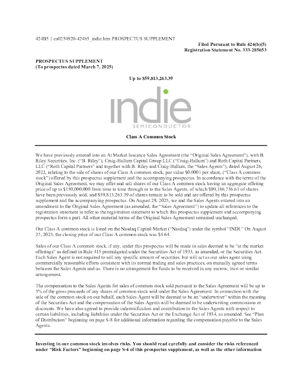 独立半导体有限公司-美国股票招股说明书（2025-08-29版）