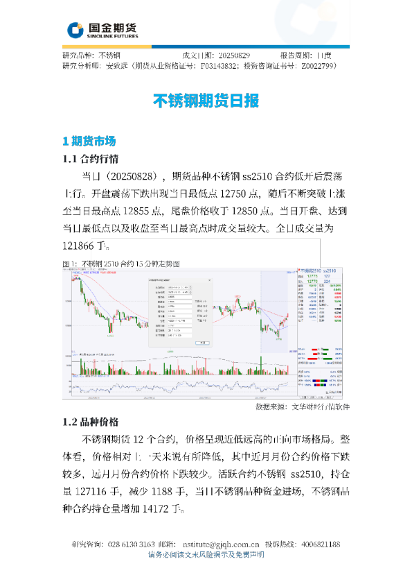 不锈钢期货日报