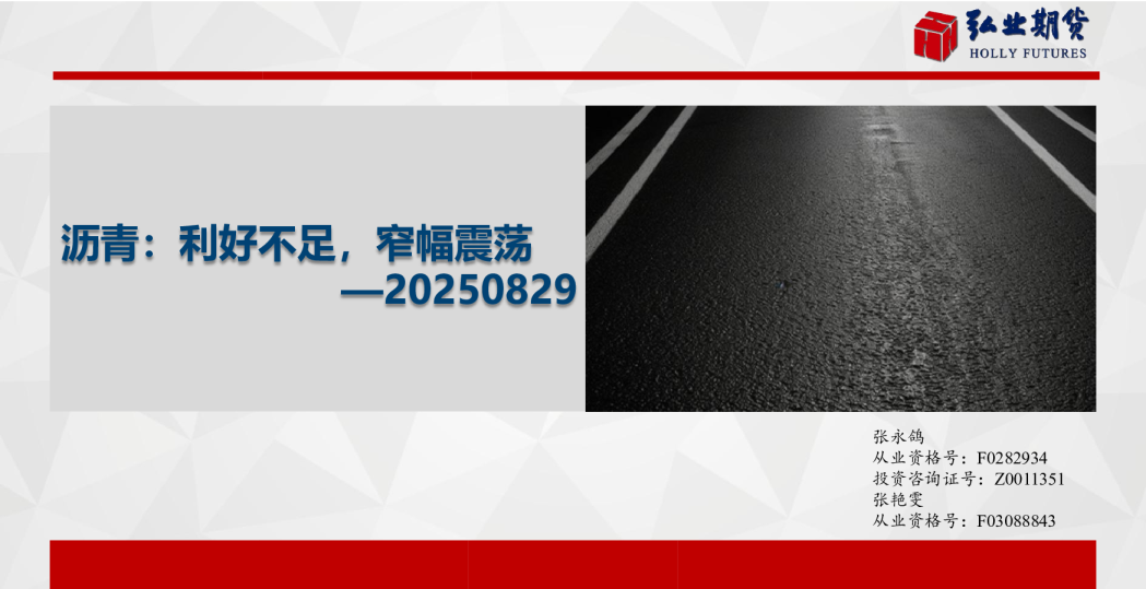 沥青：利好不足，窄幅震荡