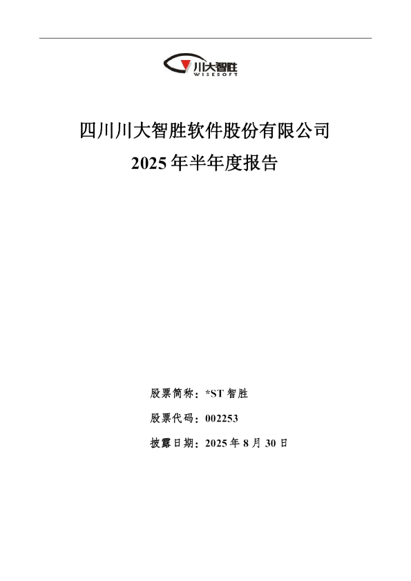 *ST智胜：2025年半年度报告