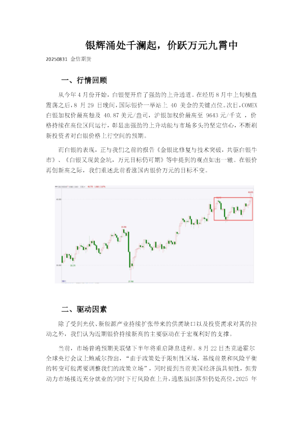 银辉涌处千澜起，价跃万元九霄中