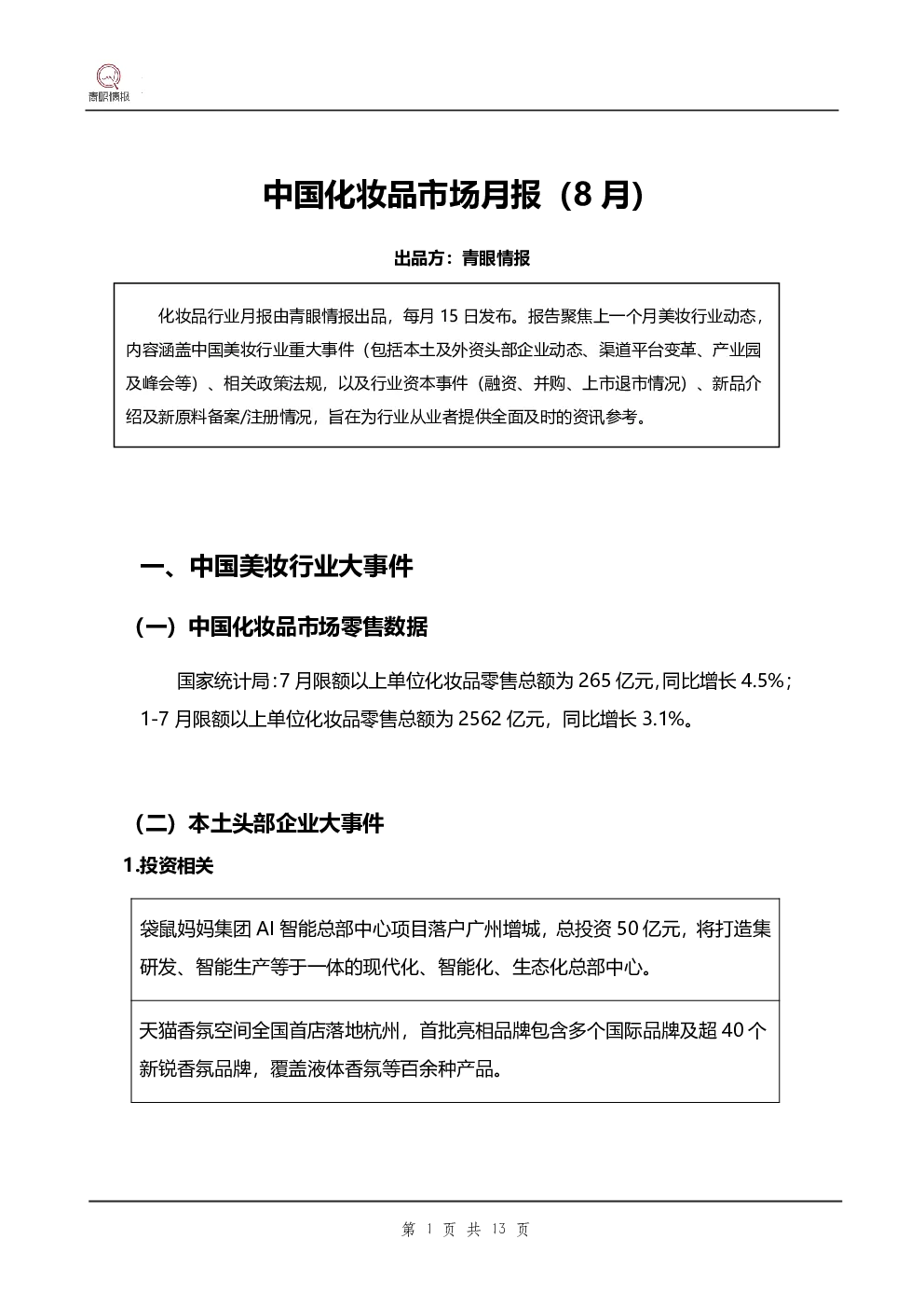 报告封面