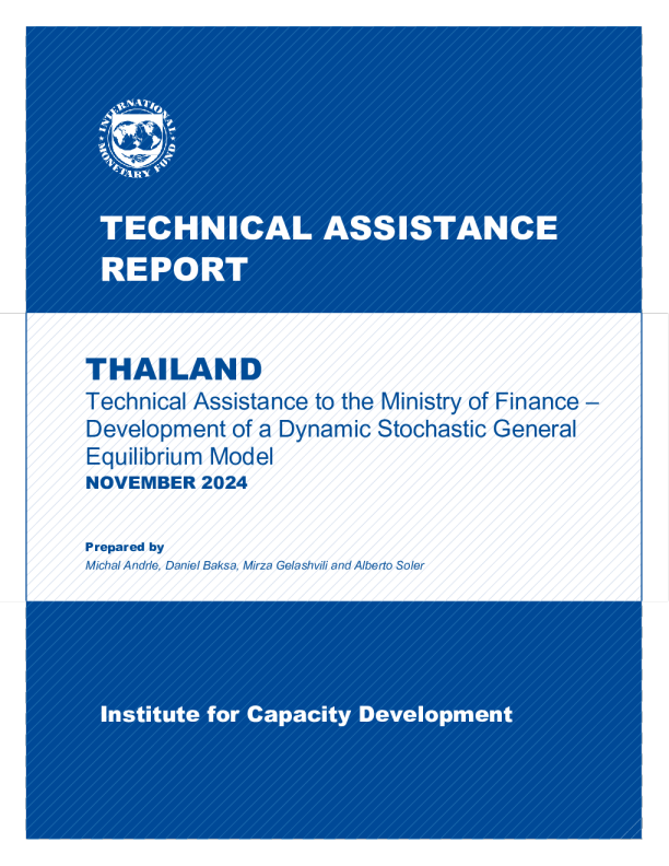 泰国：向财政部提供技术援助的技术援助报告——动态随机一般均衡模型的开发（英）