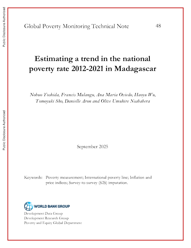 马达加斯加20122021年全国贫困率趋势估算（英）