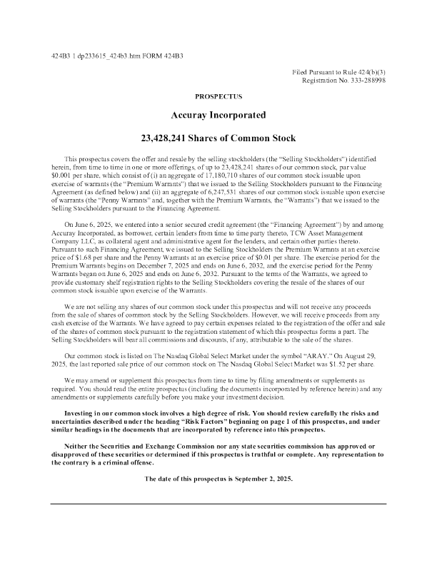 精确射线美股招股说明书(2025-09-02版)