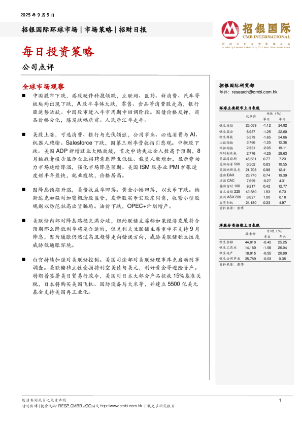 招财日报：每日投资策略