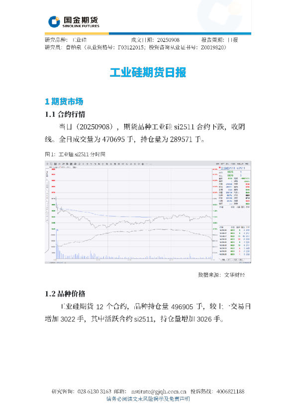 工业硅期货日报