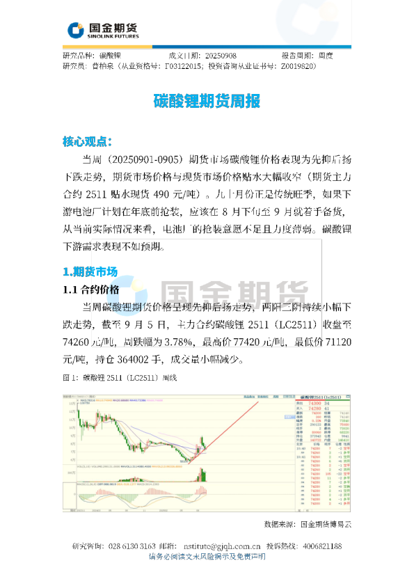 碳酸锂期货周报