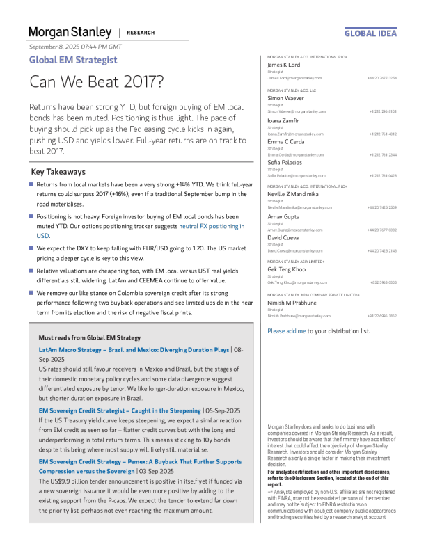 全球新兴市场策略师：我们能打败2017年吗？