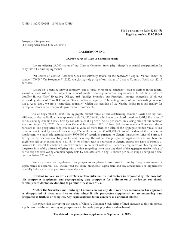 CaliberCos美股招股说明书(2025-09-09版)