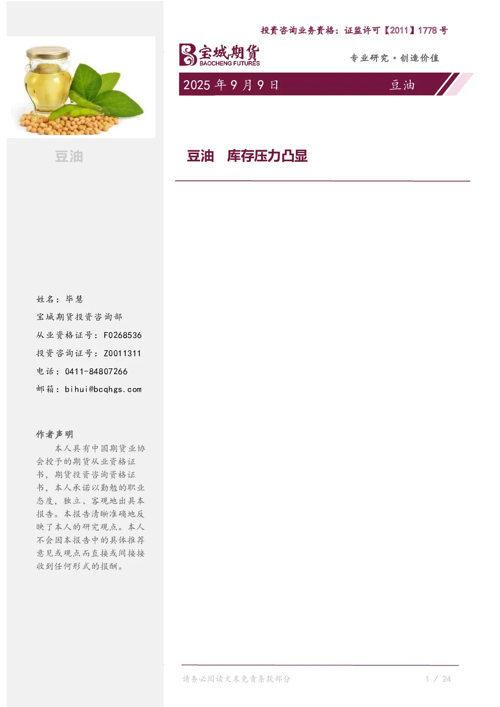报告封面