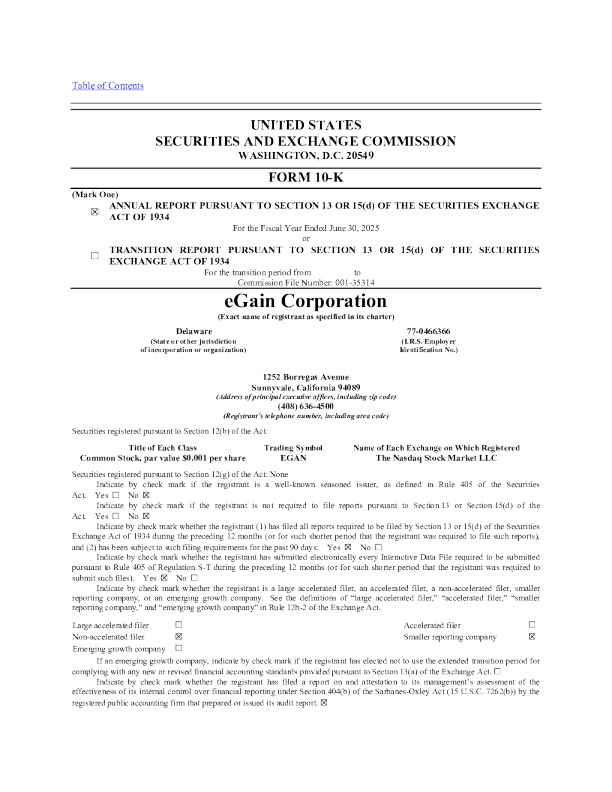 eGain：2024年度报告