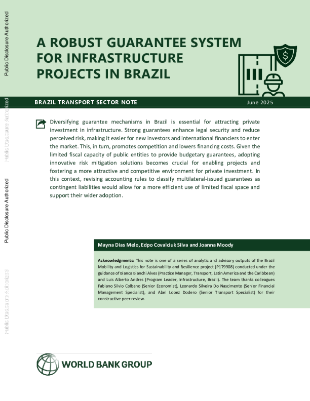 巴西基础设施项目的稳健担保体系