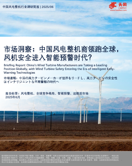 市场洞察：中国风电整机商领跑全球，风机安全进入智能预警时代？