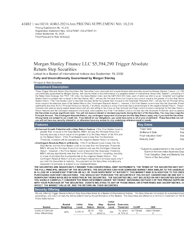 摩根士丹利美股招股说明书(2025-09-18版)