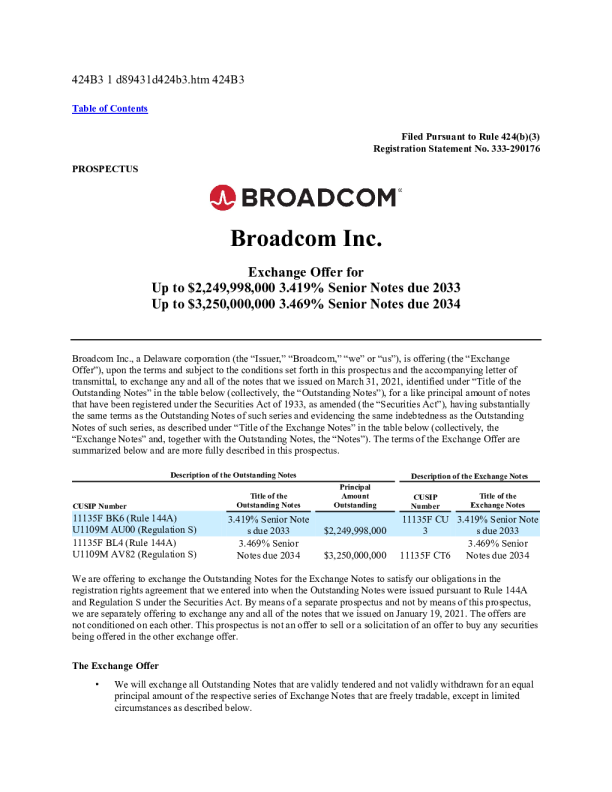 博通美股招股说明书(2025-09-18版)