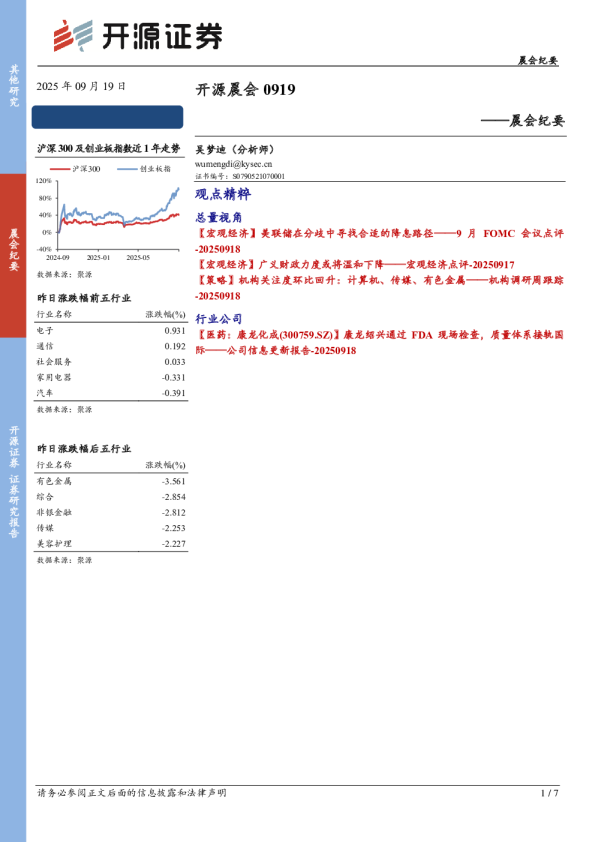 开源晨会