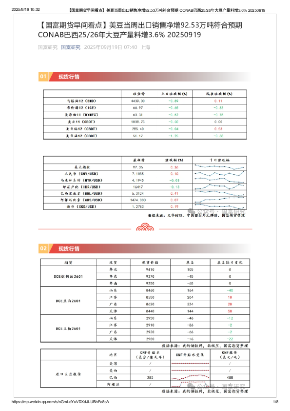 国富期货：美国重要基本面信息