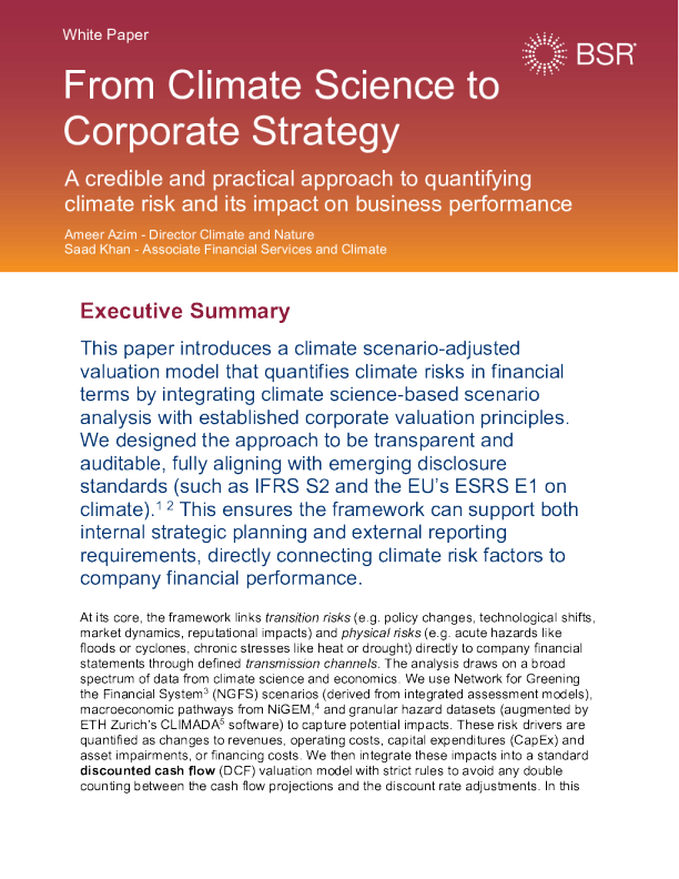 从气候科学到企业战略