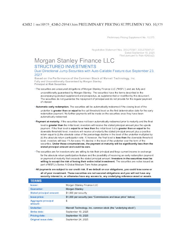 摩根士丹利美股招股说明书(2025-09-22版)