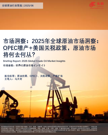 市场洞察：2025年全球原油市场洞察：OPEC增产+美国关税政策，原油市场将何去何从？