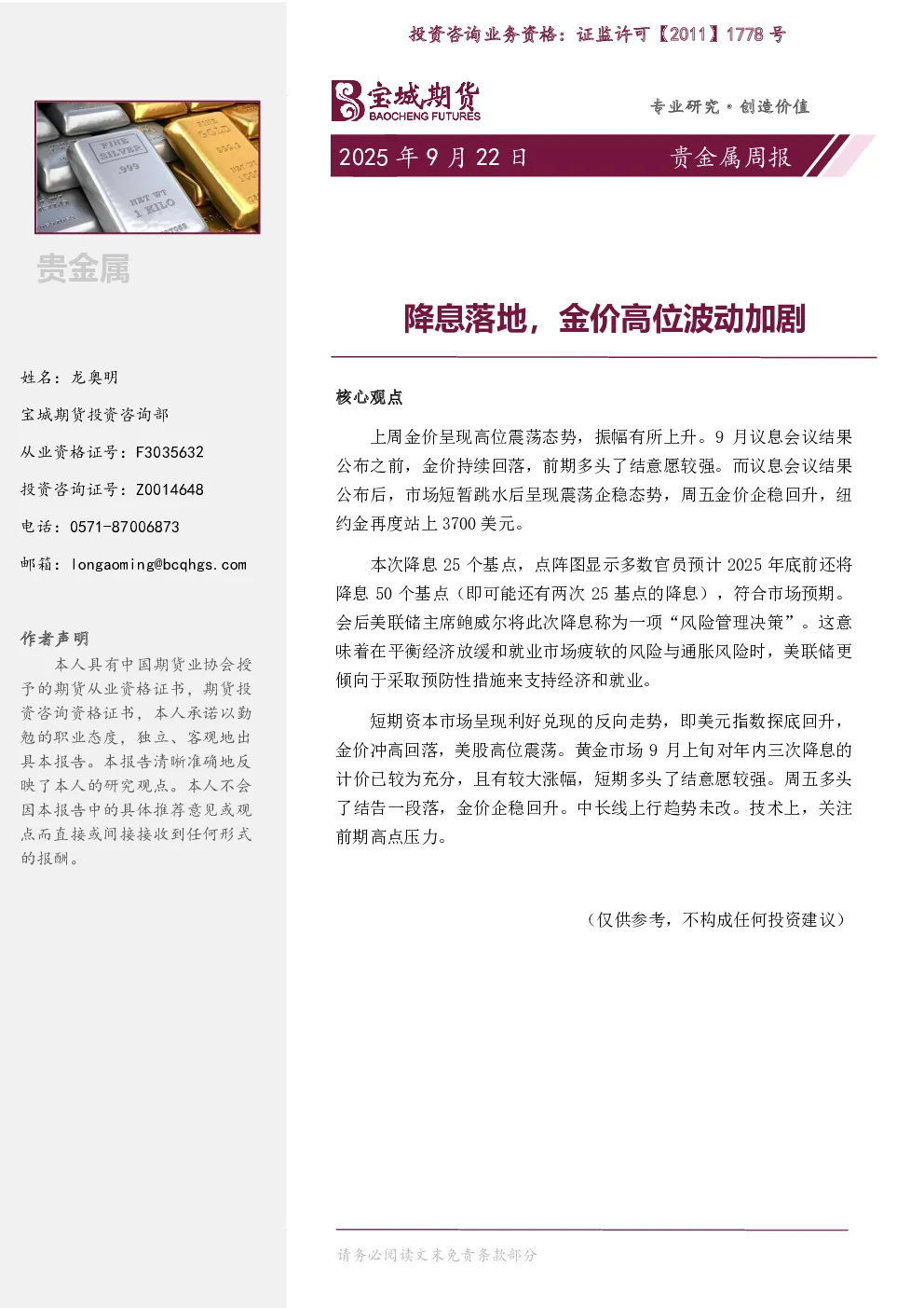 报告封面