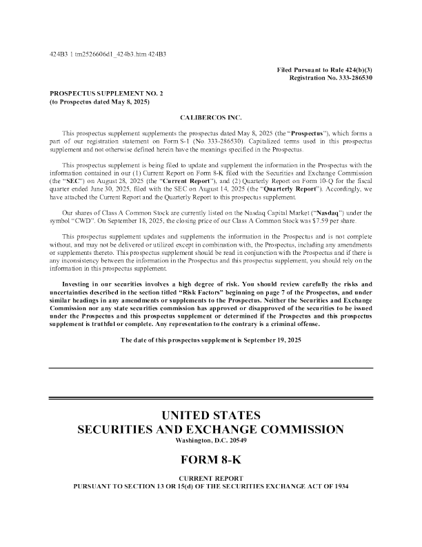 CaliberCos美股招股说明书(2025-09-22版)