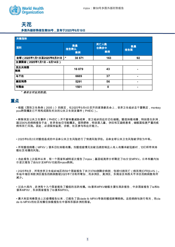 医疗健康行业：猴痘多国疫情，外部形势报告