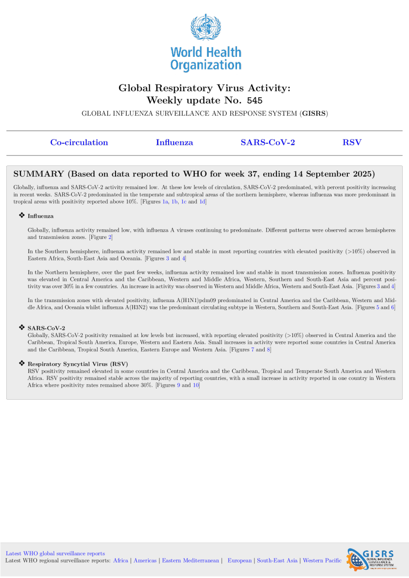 流感最新消息N°545