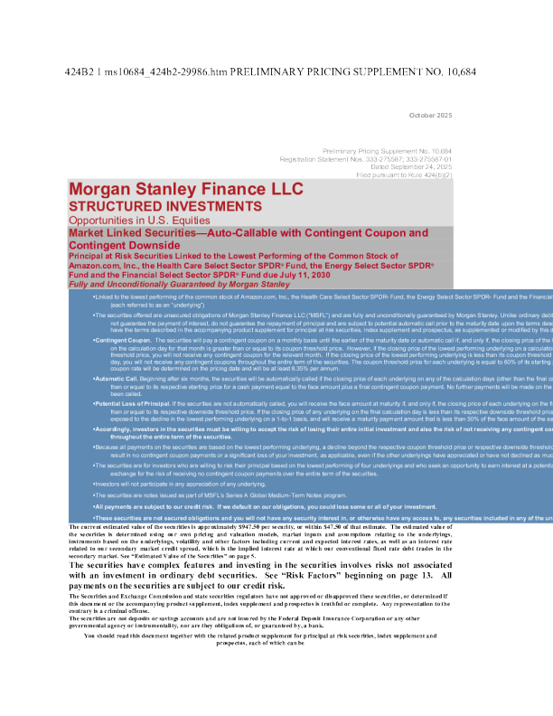 摩根士丹利美股招股说明书(2025-09-24版)