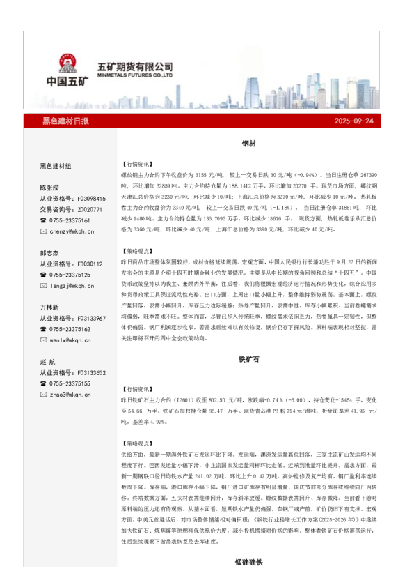 黑色建材日报
