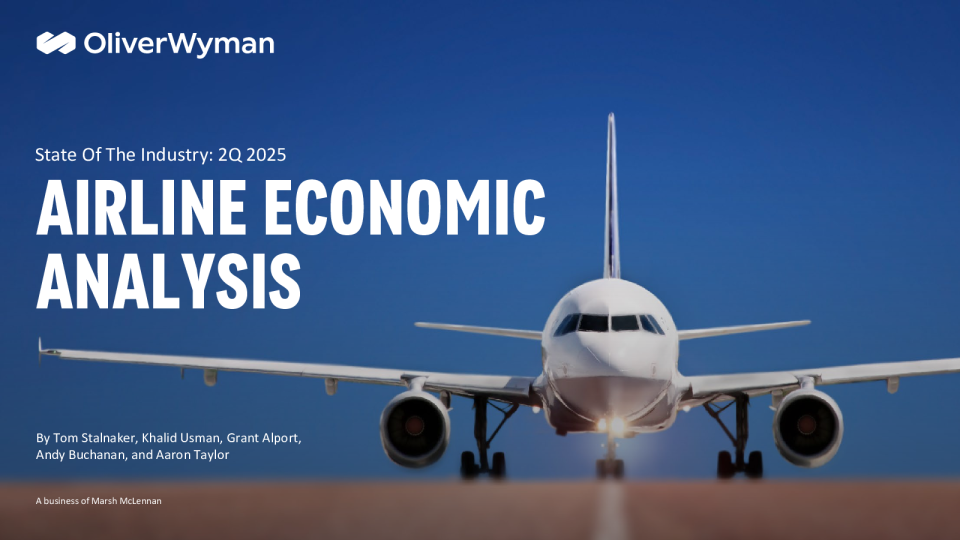 2025年第二季度航空业利润保持稳定